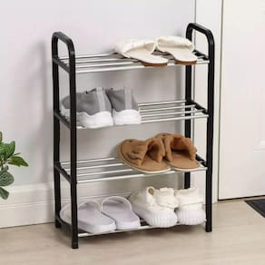 Sapateira Vertical Organizador Multiuso Desmontável 4 Prateleiras Até 8 Pares