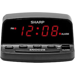 Relógio digital alarme com controles de teclado estilo - SHARP
