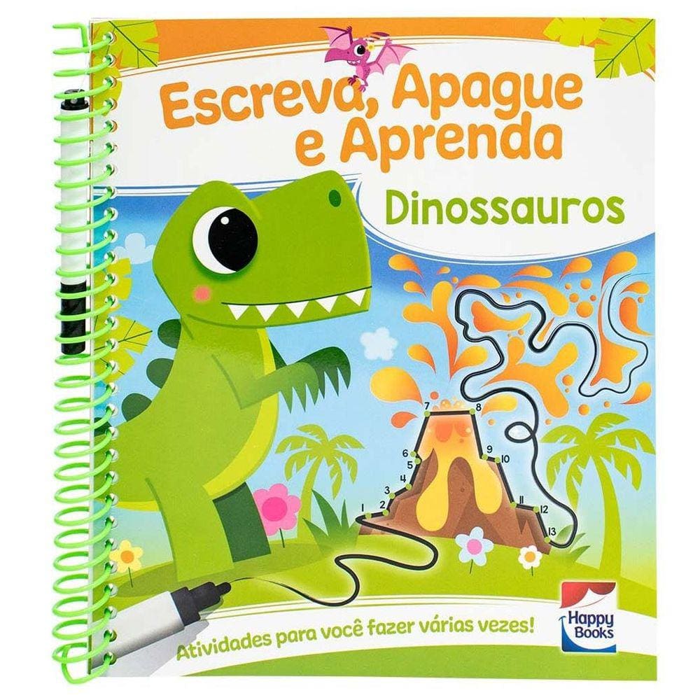 Escreva, Apague e Aprenda: Dinossauros