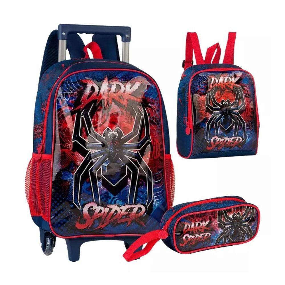 Kit Mochila Infantil Blaze Monster Machine Carro Rodinhas G