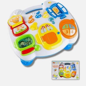Mesa Atividade Para Infantil Educativa Bebê Casinha Luz Som