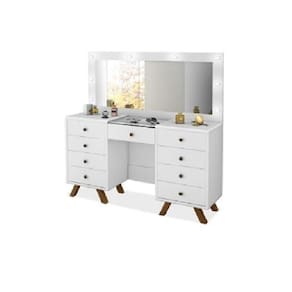 penteadeira camarim 9 gavetas estilo classico europeu luxo