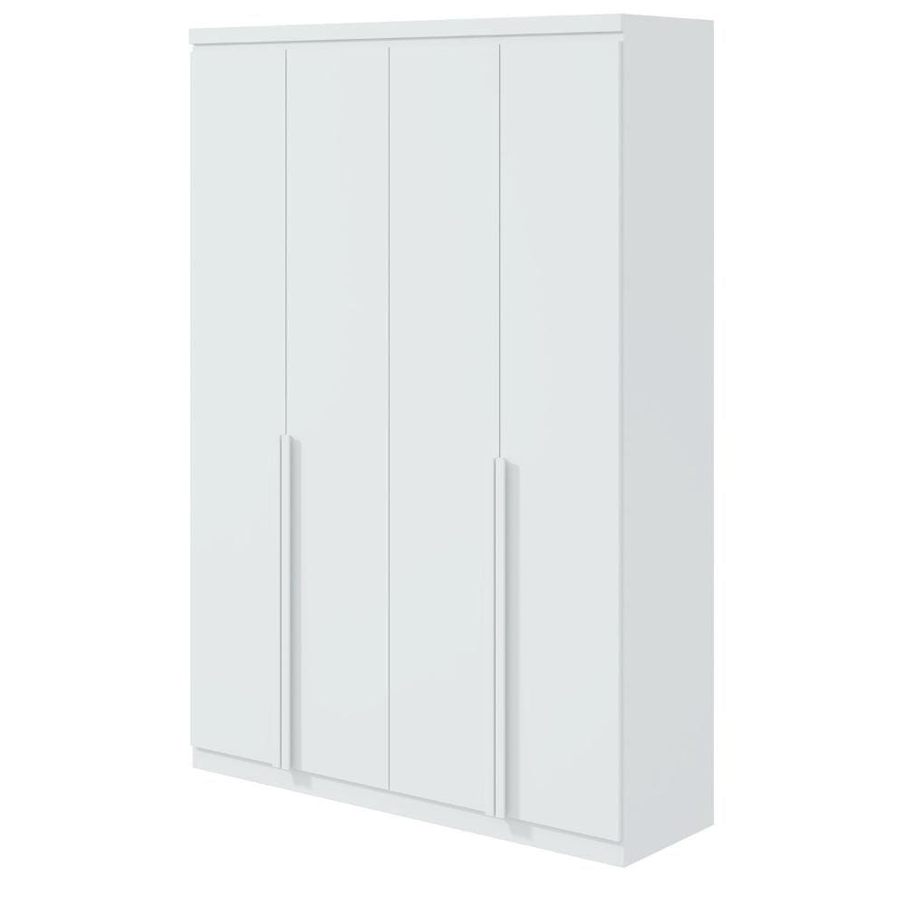 Guarda-Roupa Solteiro Alonzo 4 portas 2 Gavetas Branco