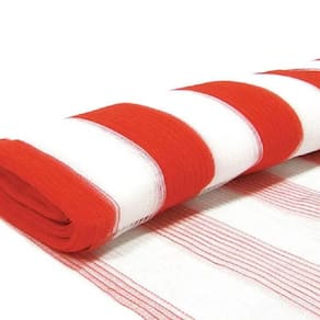 Tela Tapume Sinalizacao Laranja E Branca 1,20X 50m Plastcor