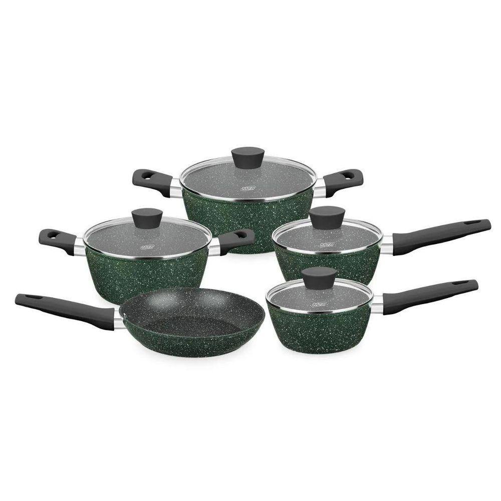 Conjunto de Panelas Indução Carmela Vanila 05 Peças