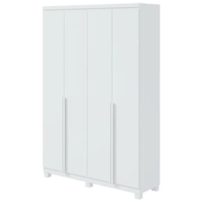 Guarda-Roupa Solteiro Alonzo 4 portas 2 Gavetas Branco