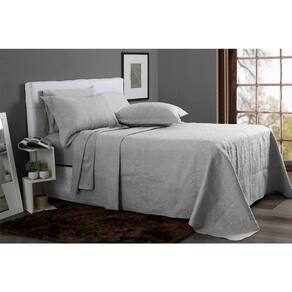 Kit Colcha Cobre Leito New Everyday Casal 220x240cm Boston Prata Sonhare