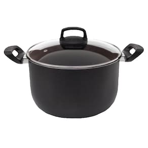 Caldeirão Tampa De Vidro Antiaderente Nº 20 4 Litros Preto