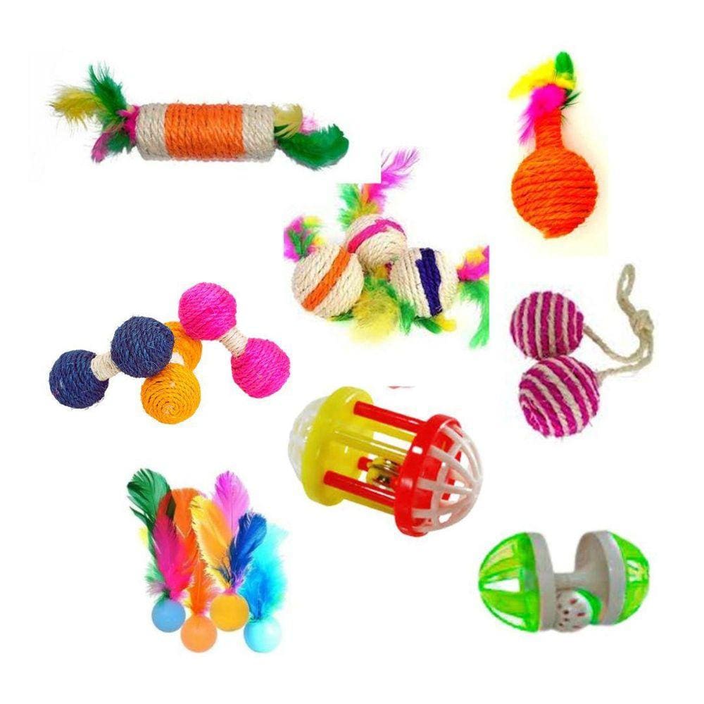 Kit Brinquedos Para Gato 8 Itens.