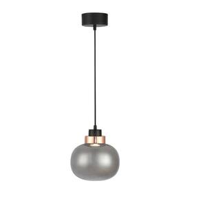 Pendente Fog Rose Gold Preto E Fume (D)22Cm (A)21.5Cm