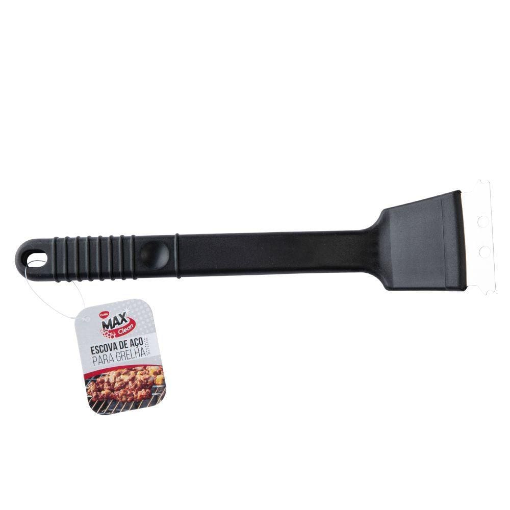 Escova Limpa Grelha de Aço com Raspador Churrasqueira Forno