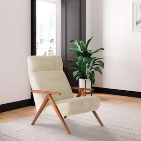 Poltrona Relax Estilo Retrô D33 Yescasa Bege