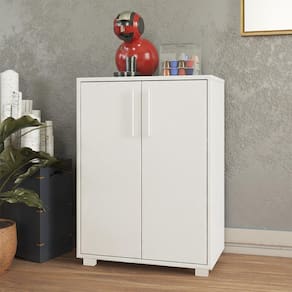 Armário 2 Portas 2 Prateleiras MDP 15mm Branco