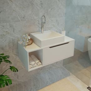 Gabinete para Banheiro com 1 Porta sem Cuba BN3644 Branco