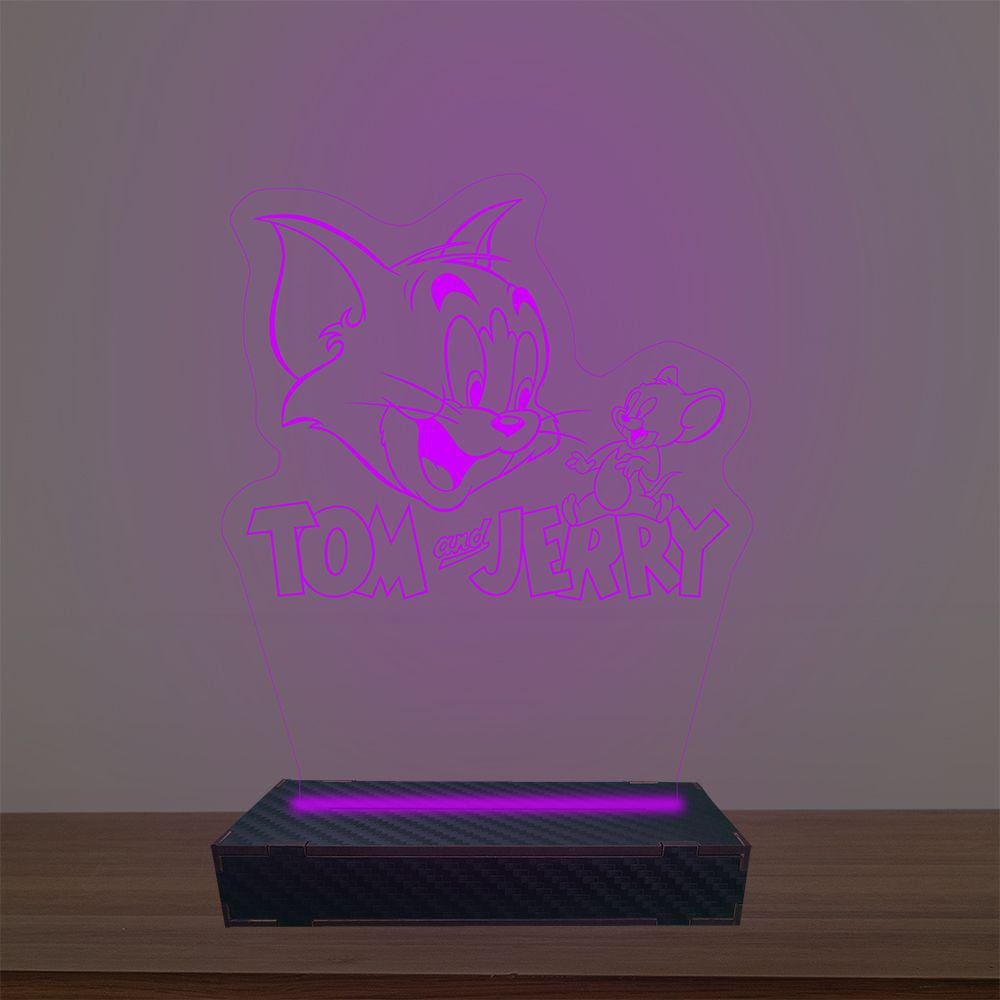 Luminária Led 3d Tom And Jerry Abajur Luxo