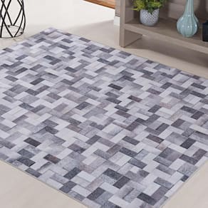 Tapete 1,00m x 1,50m Ecológico Niazitex Cinza