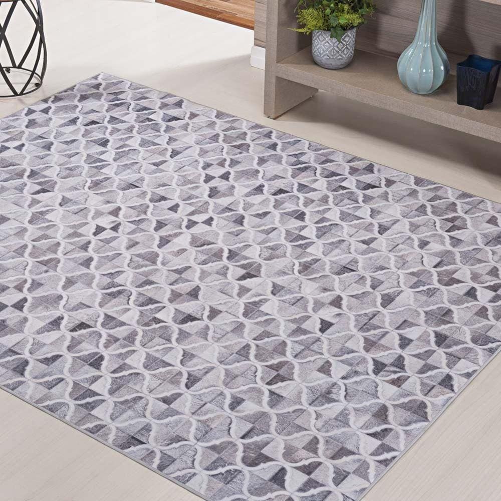 Tapete 100x150cm Ecológico Niazitex Cinza