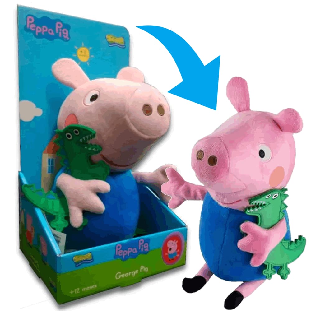Boneco George Peppa Pig de Pelúcia 30cm Hipoalérgico Sunny
