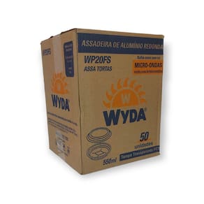 Assadeira de Alumínio Redonda WP20FS Tampa Pet Wyda 550ml c/50 un