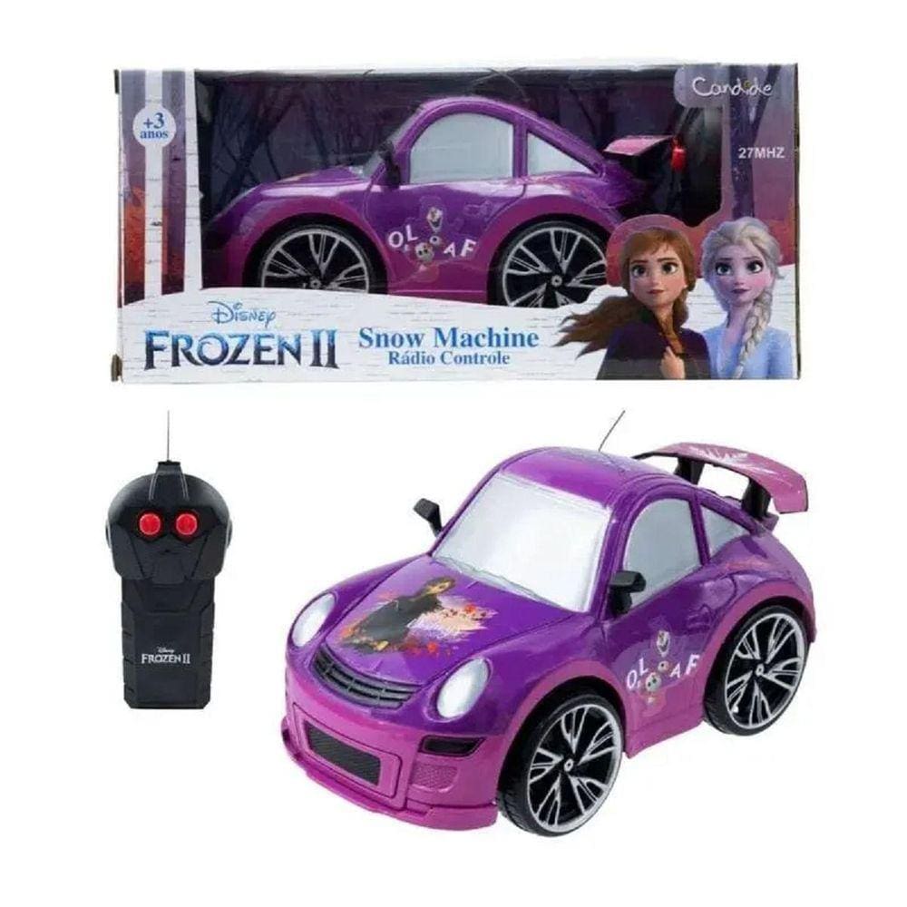 Carrinho Controle Remoto Frozen  Snow Machine roxo 8352