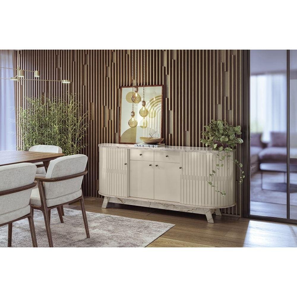 Aparador Buffet Mônaco Calacata off White - Madetec