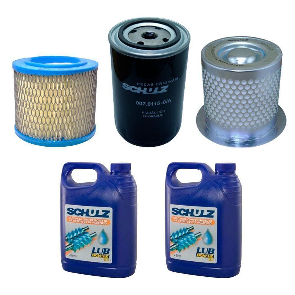 Kit Preventiva Compressor Parafuso Schulz Srp 2005 2008 2010 2015 Ta05c Ta08c Ta10c Ta15c Csrp2008