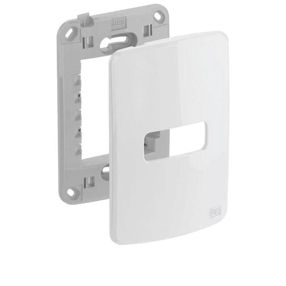 Placa Com Suporte 4X2 1 Posição Branco Composé