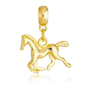Pingente Berloque Cavalo Pandora Banhado a Ouro 18k