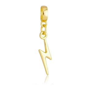 Pingente Berloque Raio Harry Potter Pandora Banhado a Ouro 18k