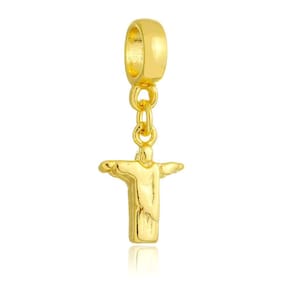 Pingente Berloque Cristo Redentor Pandora Banhado a Ouro 18k