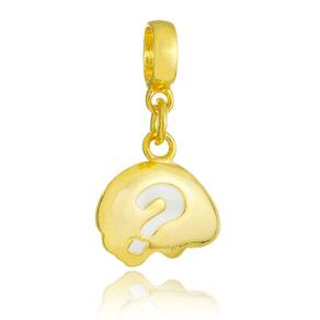 Pingente Berloque Cérebro ? Pandora Banhado a Ouro 18k