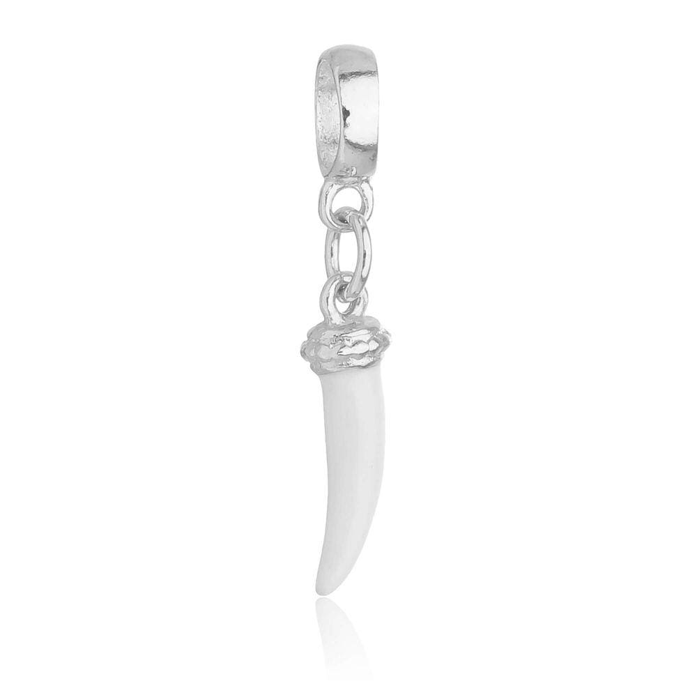 Pingente Berloque Dente de Sabre Pandora Banhado a Prata 925