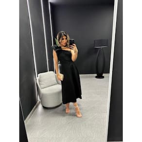 Vestido Soltinho Midi Elegante em Linho Verão Confortável