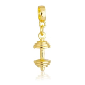 Pingente Berloque Supino Academia Pandora Banhado a Ouro 18k - Premium
