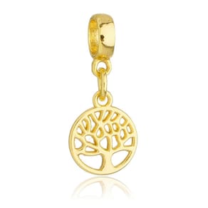 Pingente Berloque Árvore da Vida Pandora Banhado a Ouro 18k - Premium