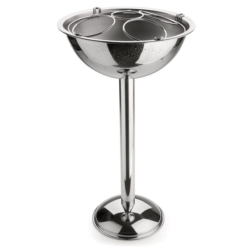 Balde Champanheira Aço Inox Pedestal Alto 12,2L Grelha Forma
