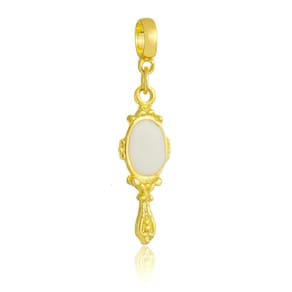 Pingente Berloque Espelho Pandora Banhado a Ouro 18k - Premium