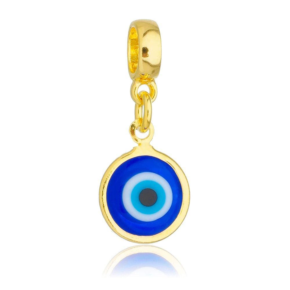 Pingente Berloque Olho Grego Pandora Banhado a Ouro 18k - Premium