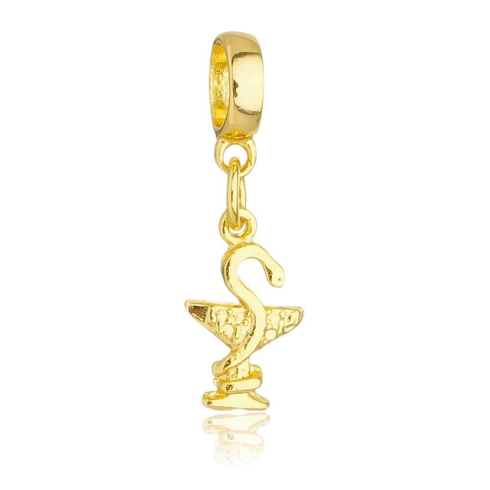 Pingente Berloque Símbolo Farmácia Pandora Banhado a Ouro 18k - Premium