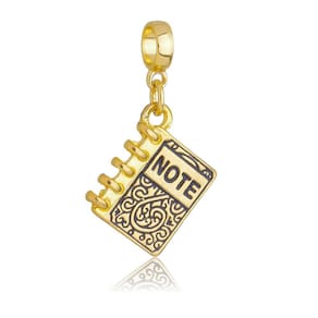 Pingente Berloque Caderno Pandora Banhado a Ouro 18k - Premium
