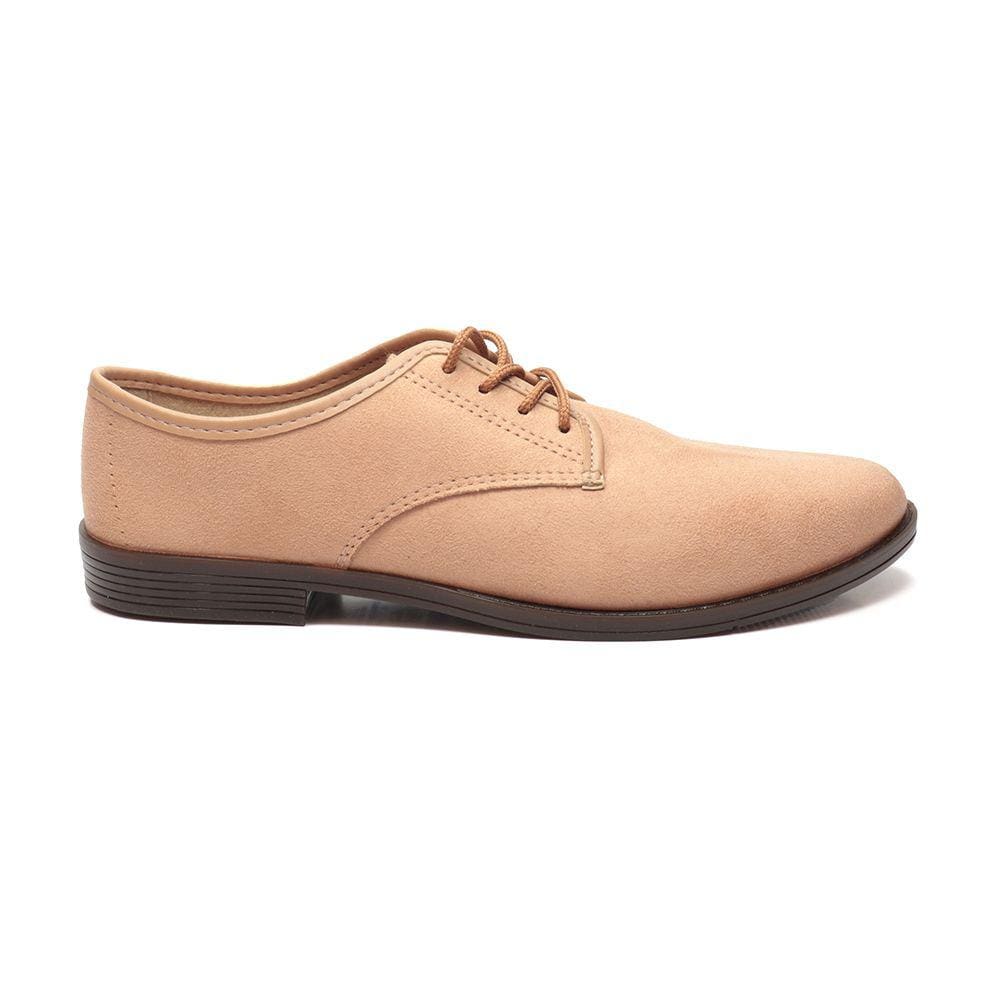 Sapato Feminino Moleca Oxford Camurça