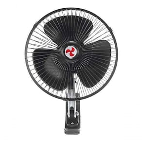 Mini Ventilador Veicular 12v 8`` 20cm Carro Caminhão Preto