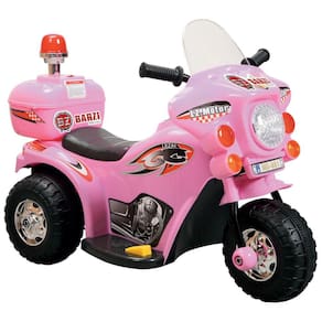 Mini Moto Eletrica Infantil Triciclo Pink Com Capacete - 12v