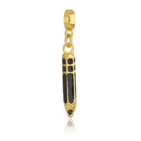 Pingente Berloque Lápis Pandora Banhado a Ouro 18k - Premium
