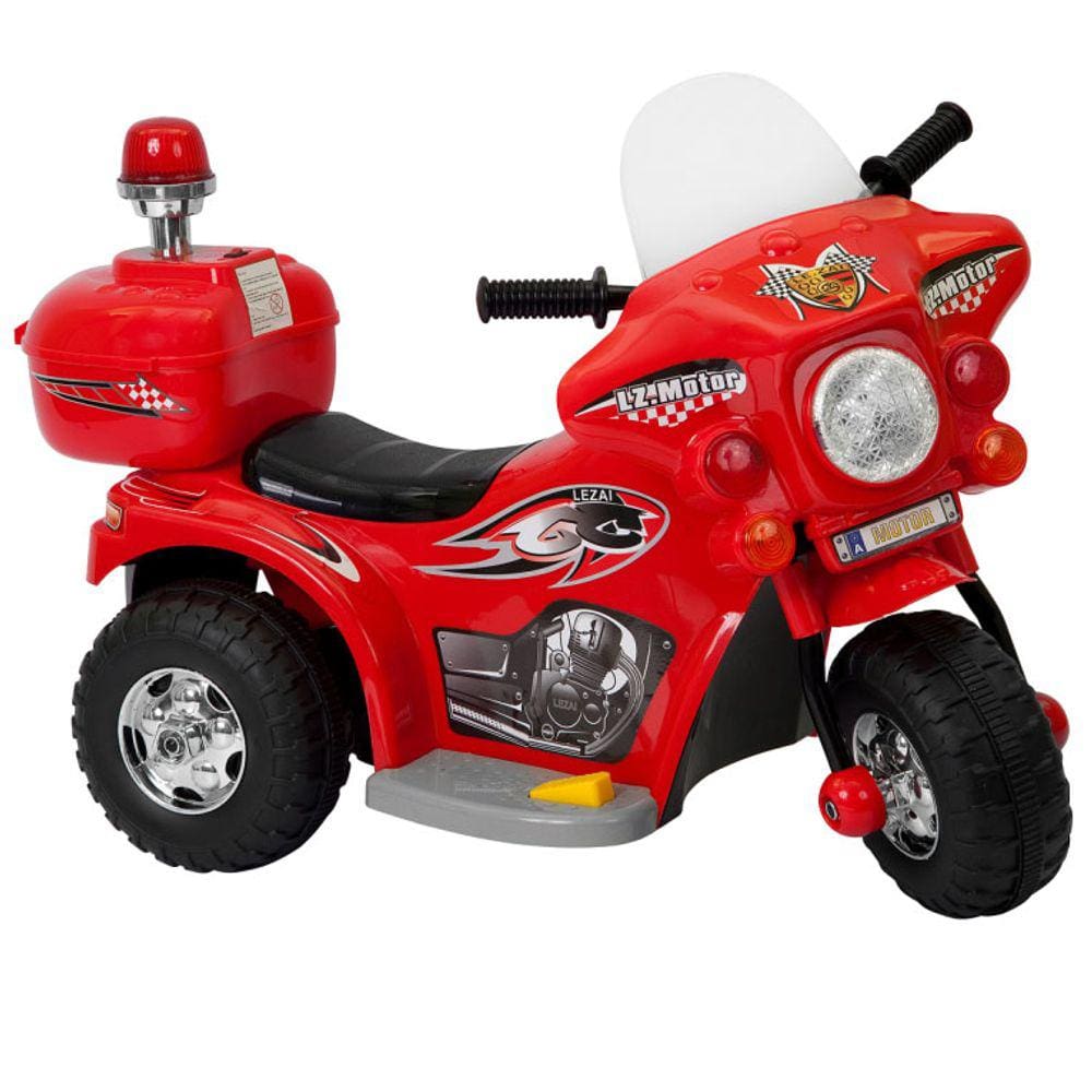 Mini Moto Elétrica Infantil Motorizado 12V Brinquedo Criança Polícia Touring