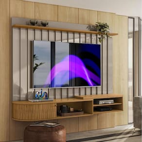 PAINEL BANCADA SUSPENSA IMOLA 206 CM COr NATURALE - MADETEC