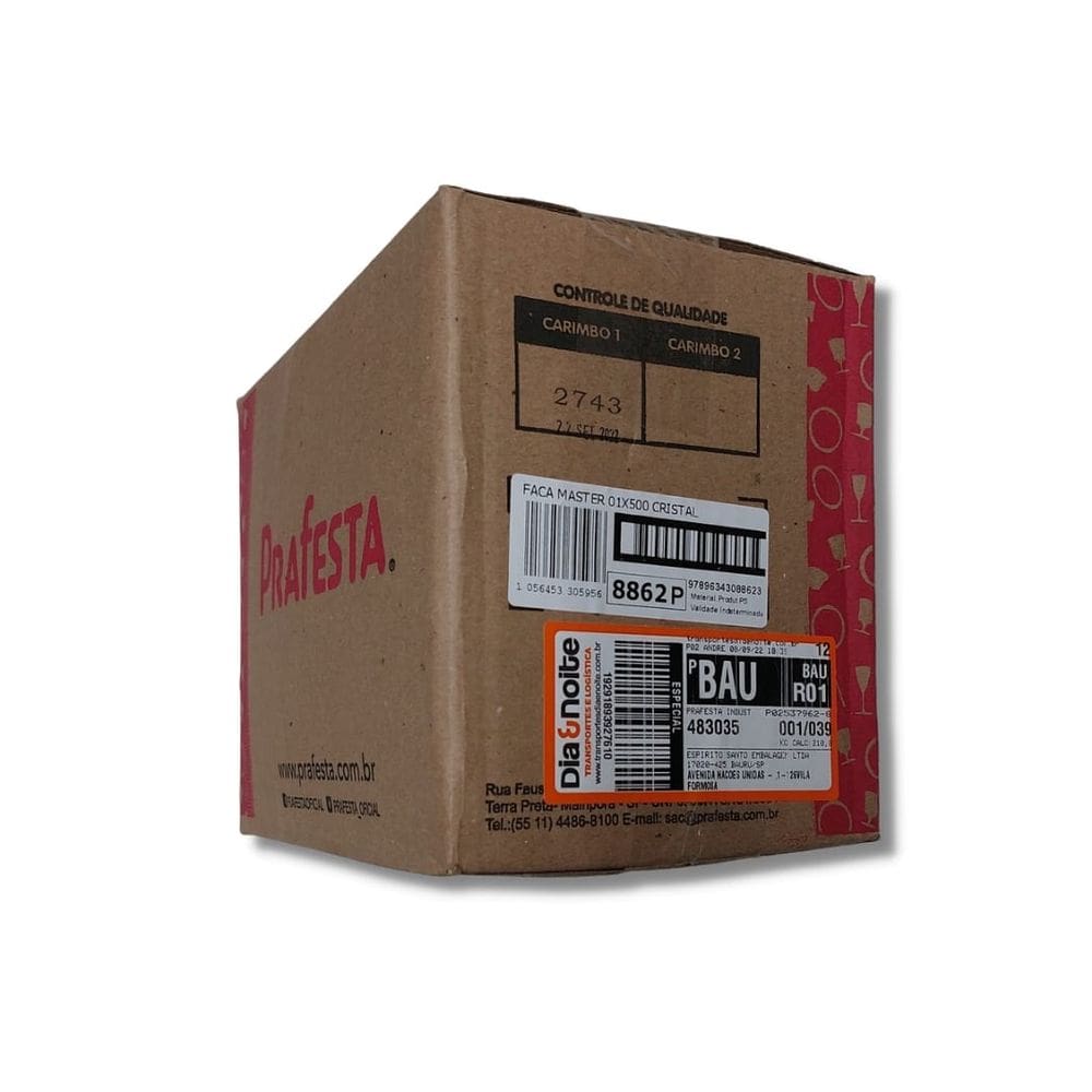 Faca Master Transparente PraFesta c/500 un