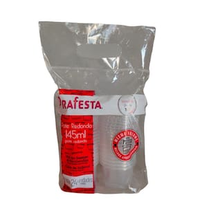Pote Redondo Freezer e Micro-ondas 145ml com Tampa Prafesta c/24 un
