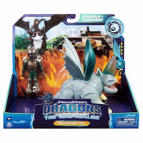 Boneco D`Angelo e Plowhorn Dragons DreamWorks Noves Reinos