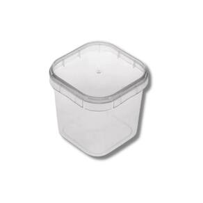 Pote Quadrado Freezer e Micro-ondas 250ml com Lacre Prafesta c/10 un